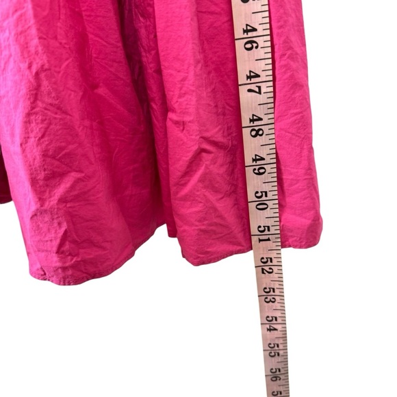 ZARA Hot Pink Puff Bubble Sleeve Tiered Midi Dress Flowy Barbie Feminine XS - Picture 5 of 15